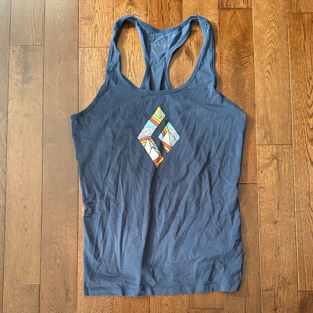 Black Diamond Navy Blue Tank Top